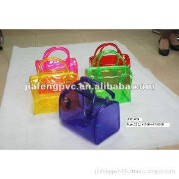 Transparent Colored PVC Candy Bag with Handle